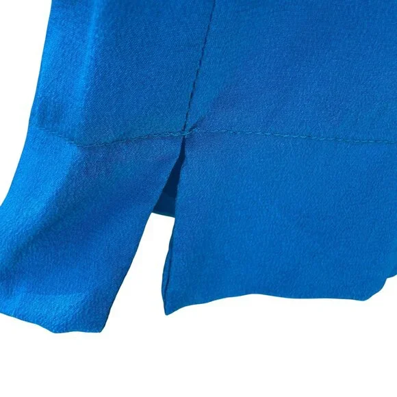 Diane Von Furstenberg Silk Assets Blue All Silk Sleeveless Tank Top Pants Set XS - Picture 12 of 12